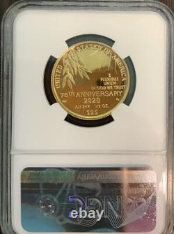2020-W $25 GOLD COIN END OF WORLD WAR ll 75TH ANNIVERSARY PR70 ULTRA CAMEO NGC