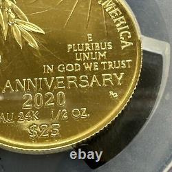 2020 W $25 gold PCGS Proof PR69 DCAM END OF WORLD WAR II 75TH Anniversary