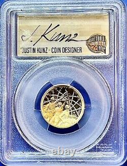 2020-W $5 24k Gold Basketball Hall of Fame PCGS PR70DCAM First Strike