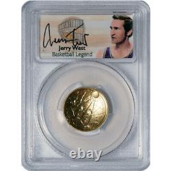 2020-W $5 Basketball HOF Gold Coin PCGS MS70 FDOI (Jerry West Label)