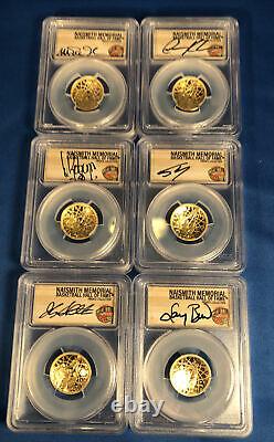 2020 W $5 Gold Basketball Hof Naismith Read! 6 Coin Set Pcgs Pr70dcam 6 Autograp