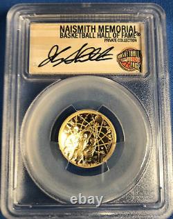 2020 W $5 Gold Basketball Hof Naismith Read! 6 Coin Set Pcgs Pr70dcam 6 Autograp