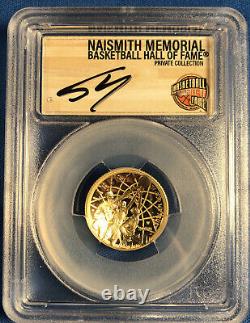 2020 W $5 Gold Basketball Hof Naismith Read! 6 Coin Set Pcgs Pr70dcam 6 Autograp