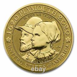 2020-W Gold $10 Mayflower 400th Anniversary Reverse Proof Coin SKU#225136