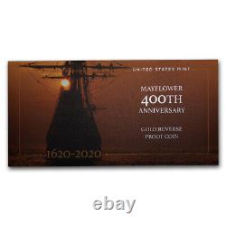 2020-W Gold $10 Mayflower 400th Anniversary Reverse Proof Coin SKU#225136