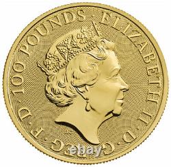 2021 Great Britain Royal Arms 1 oz Gold £100 Coin GEM BU