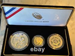 2021 National Law Enforcement Commemorative Gold and Silver Proof Three Coin Set