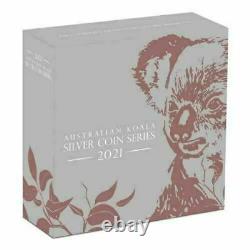 2021-P Australia $8 5 Oz Silver High Relief Pink Gold Koala Proof