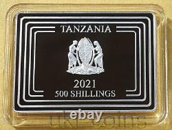 2021 Tanzania Lunar Year of the Ox Silver Color Gilded Coin New Zealand Mint