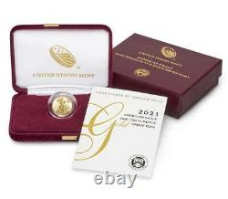 2021 W Gold American Eagle 1/10 oz Proof Type 1 (21EE)