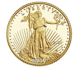 2021 W Gold American Eagle 1/10 oz Proof Type 1 (21EE)