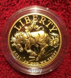 2021-w American Liberty High Relief 99.99 1oz. Gold Proof Coin With Box/coa