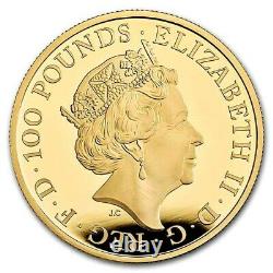 2022 1 oz Gold Royal Tudor Beasts Lion of England Proof (Box/COA)