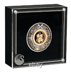 2022 CHRISTMAS $2 2oz Silver Antiqued Coin with 24k gold-plated Jingle Bell Insert