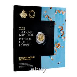 2022 Canada Treasured Maple Leafs $5 1/10th Oz GOLD CONGRATULATIONS SET