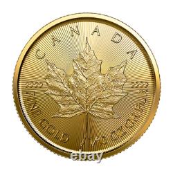 2022 Canada Treasured Maple Leafs $5 1/10th Oz GOLD CONGRATULATIONS SET