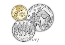 2022 Negro Leagues Soul of Baseball Three Coin Proof Set $5 Gold $1 Silver & 50C