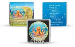 2023 $1 Colour Of Paradise II OCTOPUS EAGLE Numbering 1 Oz Silver Gilded Coin