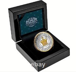 2023 Niue 1 oz Silver Proof King Charles III Coronation Crown with24k Gold