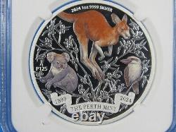 2024P Australia, 4-Coin Kangaroo, Koala, Kookaburra Type Set NGC Pf 70 Ucam ER