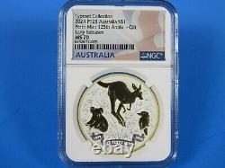 2024P Australia, 4-Coin Kangaroo, Koala, Kookaburra Type Set NGC Pf 70 Ucam ER