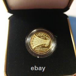 2024 $5 Gold Proof Coin Commemorating America's Greatest Generation Box & CoA