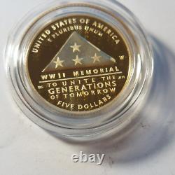 2024 $5 Gold Proof Coin Commemorating America's Greatest Generation Box & CoA