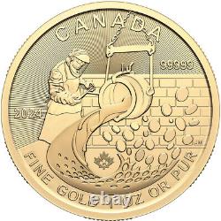 2024 Canada Gold Klondike Gold Rush $200 1 oz BU in Sealed Assay. 99999 Fine