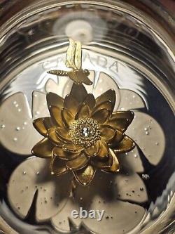 2024 Dragonfly and the Bloom Canadian Coin. Colors of Gold, Silver and Sparkles