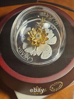 2024 Dragonfly and the Bloom Canadian Coin. Colors of Gold, Silver and Sparkles