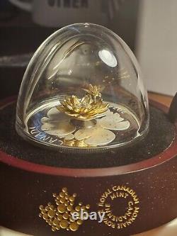 2024 Dragonfly and the Bloom Canadian Coin. Colors of Gold, Silver and Sparkles