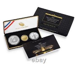 2024 Greatest Generation 3-Coin Set Gold $5, Silver $1, and Half Dollar