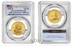 2025 Gold Sacagawea $1 25Th Anniv. PCGS PR70DCAM FirstStrike WithOGP LIVE IN HAND