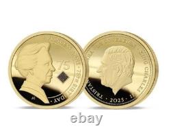 2025 Princess Royal 75th Birthday Gold One Eighth Sovereign Coin 22karats