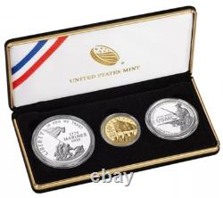 2025 U. S. Marine Corps 250th Anniversary 3 Three Coin Proof Gold Set, Presale