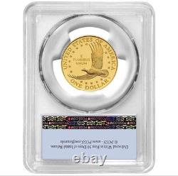 2025-W Proof $1 Gold Sacagawea Dollar 25th Anniv PCGS PR69DCAM First Strike Flag