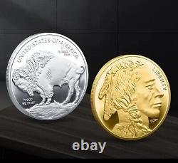 20 PIECE AMERICAN BUFFALO Indian Head Commemorative Coins GOLD & SILVER