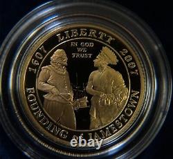 21.6k 90% Pure (8.359g) $5 Gold Commemorative Jamestown 400th Anniversary with OGP