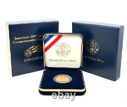 21.6k 90% Pure (8.359g) $5 Gold Commemorative Jamestown 400th Anniversary with OGP