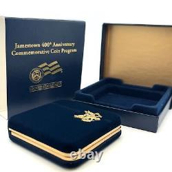 21.6k 90% Pure (8.359g) $5 Gold Commemorative Jamestown 400th Anniversary with OGP