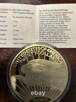 24K Gold-dipped Commemorative Medals From The American Mint With Collection Box