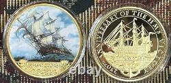 250th Aniversary HMS Victory 6pc. Commemorative Gold Coin Proof Set withCOA