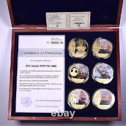 250th Anniversary HMS Victory 6-Coin Commemorative Gold Proof Set withCOA