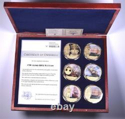 250th Anniversary HMS Victory 6-Coin Commemorative Gold Proof Set withCOA