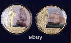 250th Anniversary HMS Victory 6-Coin Commemorative Gold Proof Set withCOA