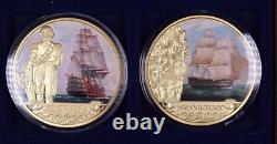 250th Anniversary HMS Victory 6-Coin Commemorative Gold Proof Set withCOA