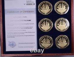250th Anniversary HMS Victory 6-Coin Commemorative Gold Proof Set withCOA