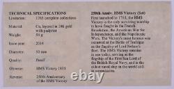 250th Anniversary HMS Victory 6-Coin Commemorative Gold Proof Set withCOA