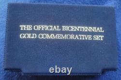 2 Coin Set America's Bicentennial 1776-1976 Commemorative medal Genuine 10k Gold