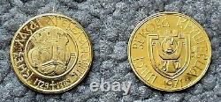 2 Commemorative gold coins of Medieval Serbia Jubilee Srebrenjak